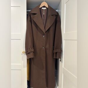 Commense Long Brown Coat Medium
